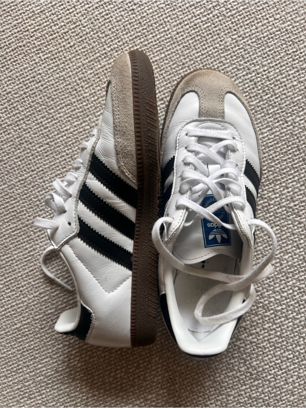 Adidas Samba OG White Black Gum Sneakers Kid’s 4.5